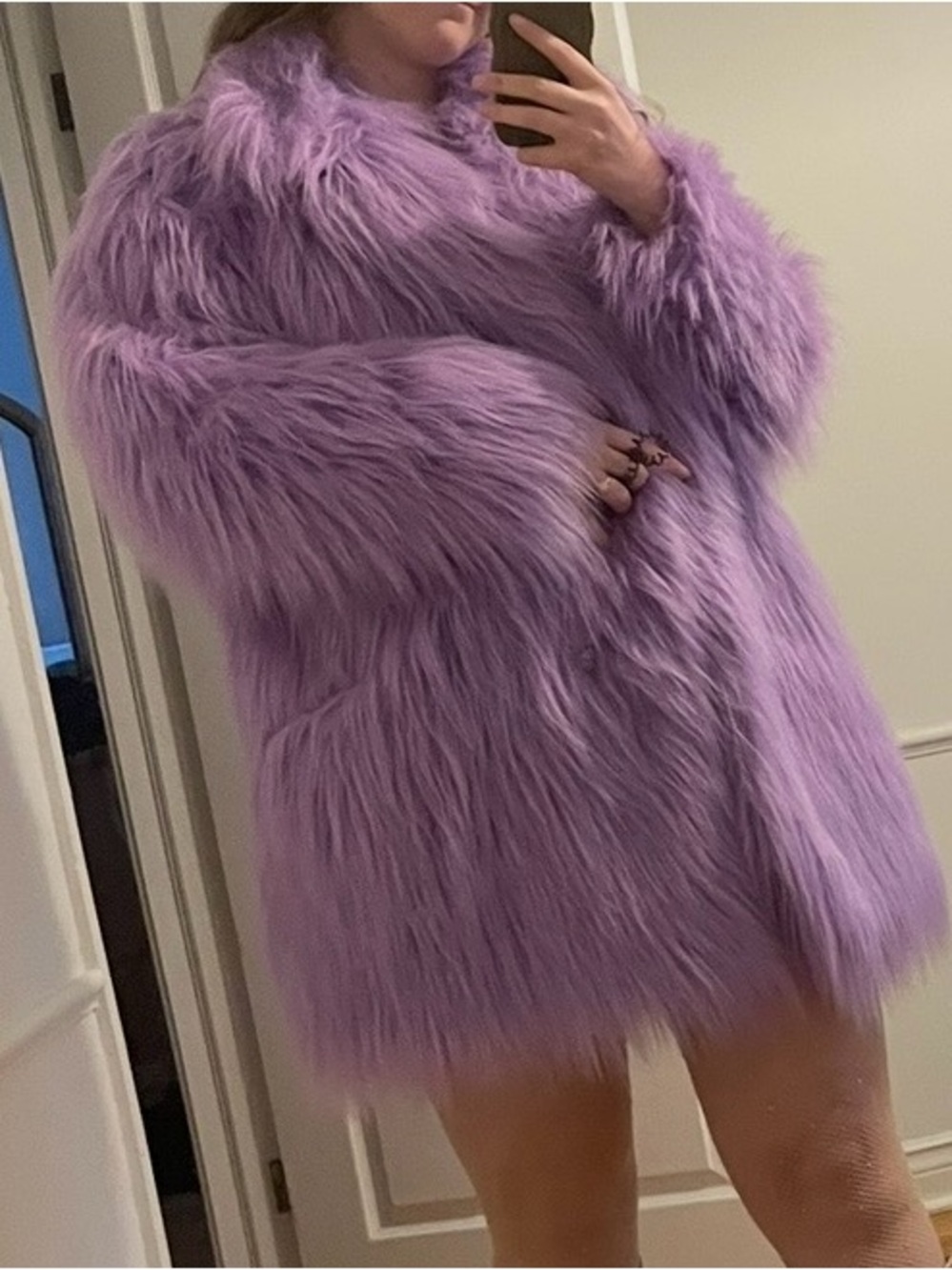 Lavender Faux Fur Coat - Taylor Swift Lavender Haze Jacket